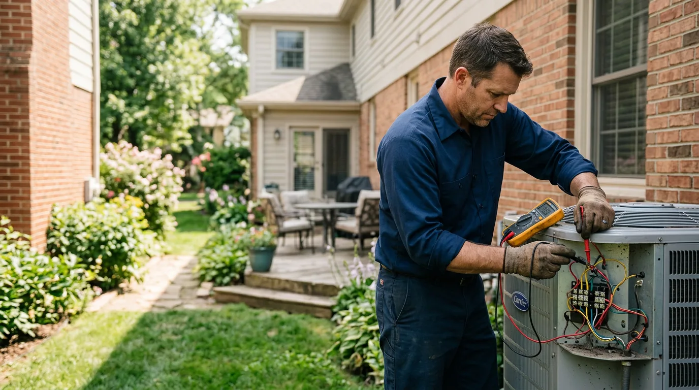 HVAC technician working near Morris, NY